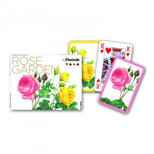 Carti de joc Piatnik, "Rose Garden", 2 pachete in cutie de lux, produse in Austria Carti de joc Piatnik, "Rose Garden", 2 pachete in cutie de lux, produse in Austria
